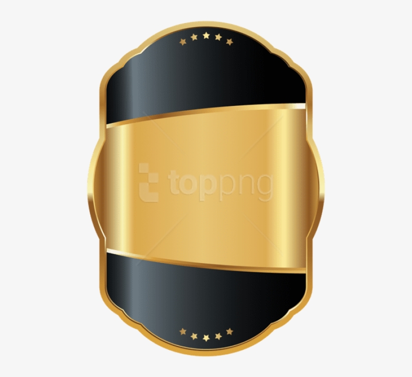 Free Png Download Label Template Black Gold Clipart - Gold Label Png, transparent png #9031111