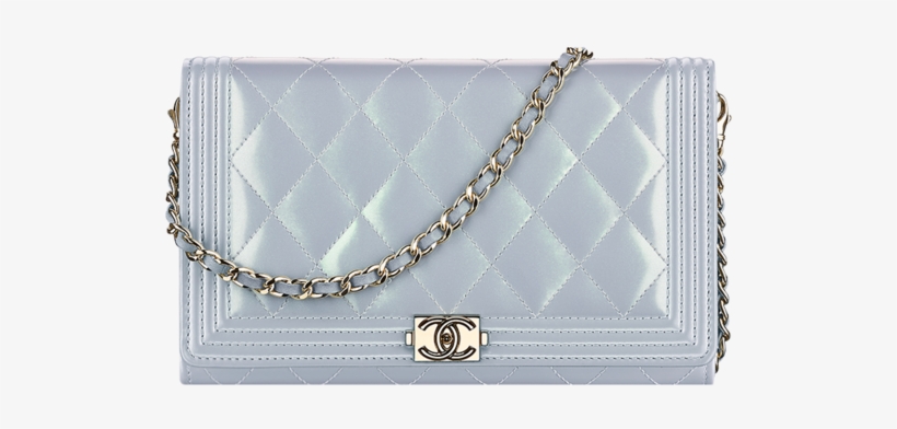 Boy Chanel Wallet With Chain, Iridescent Calfskin-light - Shoulder Bag, transparent png #9031140