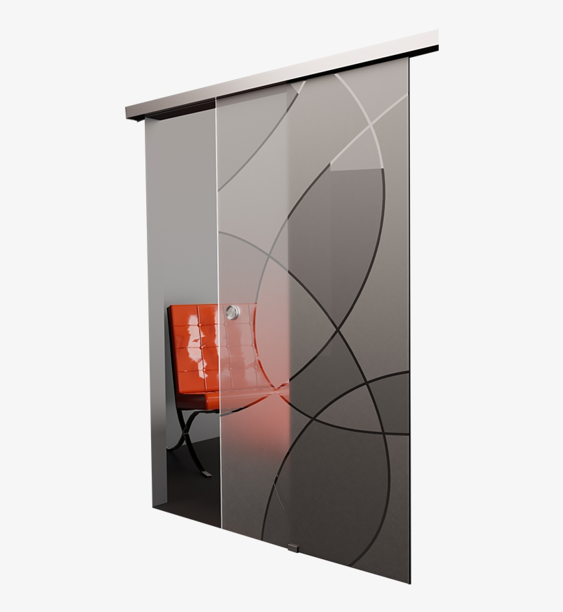 Basic Glasschiebetür Curvy Lines - Wardrobe, transparent png #9031925