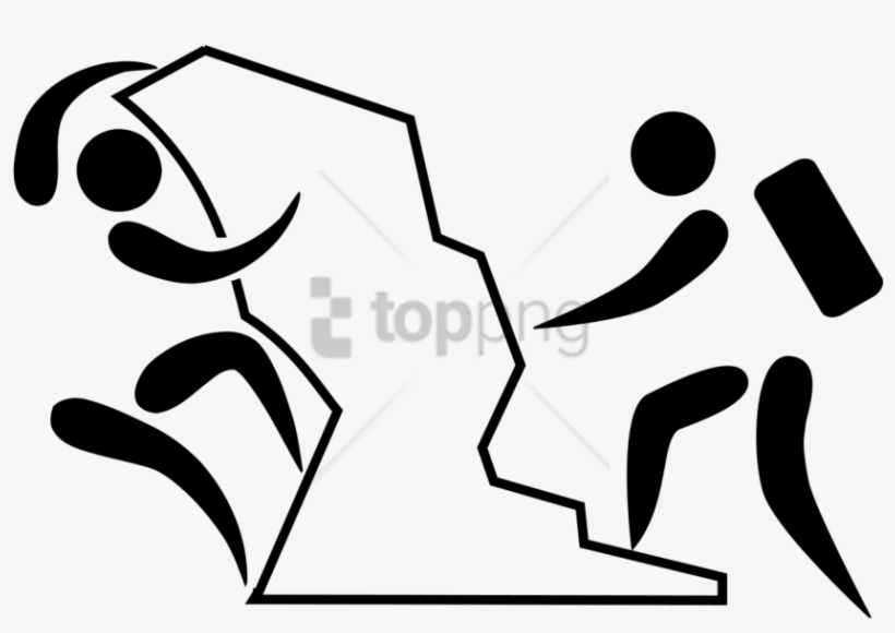 Free Png Download Olympic Pictogram Mounaineering And - Line Drawing Rock Climbers, transparent png #9032118
