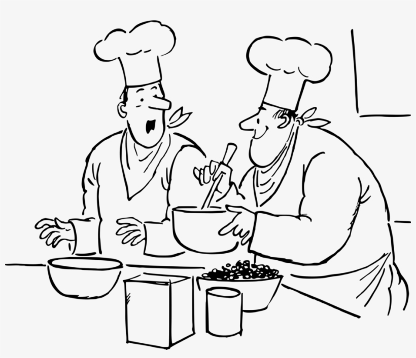 All Photo Png Clipart - Chef Cooking Clipart Black And White, transparent png #9032338