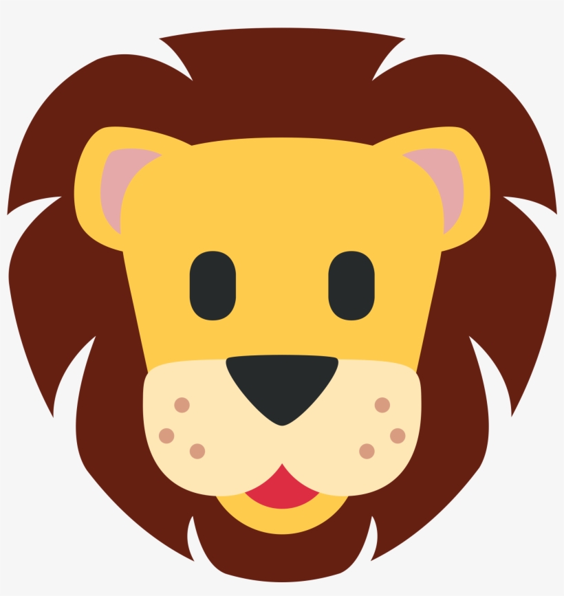 Lion Emoji Twitter, transparent png #9032815