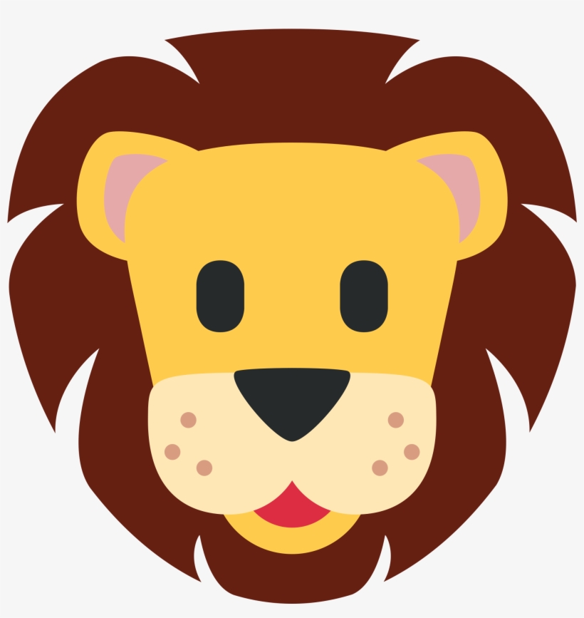 Lion Emoji Twitter Free Transparent PNG Download PNGkey