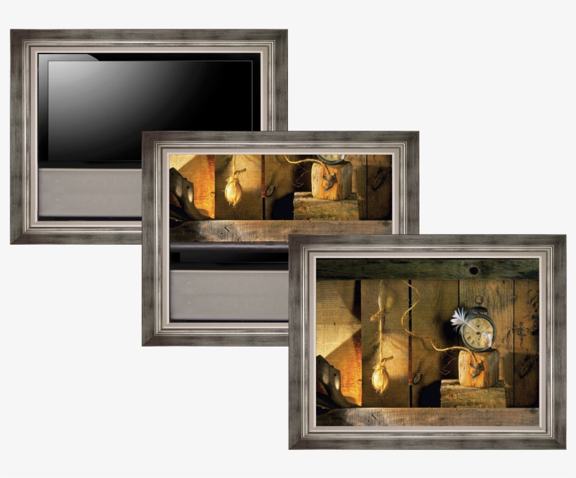 Artscreen For Flat Plasma/led Displays With Soundbar - Picture Frame, transparent png #9033261
