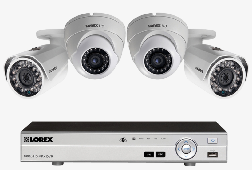 1080p Hd Security Camera System With 4 1080p Metal - Security System Cameras, transparent png #9033303