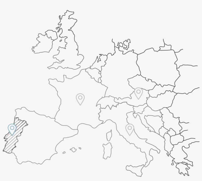 Premium Egyptian Cotton, Or Eco-friendly Tencel™ From - Outline Map Of Europe, transparent png #9033518