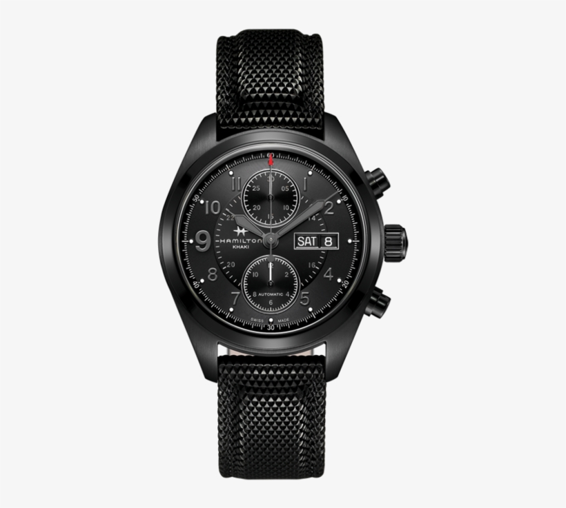 Jack Ryan - Hamilton Khaki Field Auto Chrono Black, transparent png #9034367