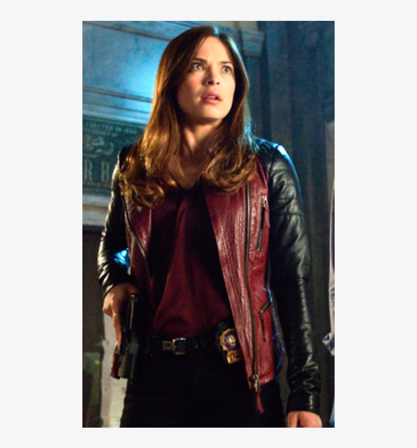 Real Catherine Chandler Jacket - Camren Bicondova In Leather, transparent png #9034979