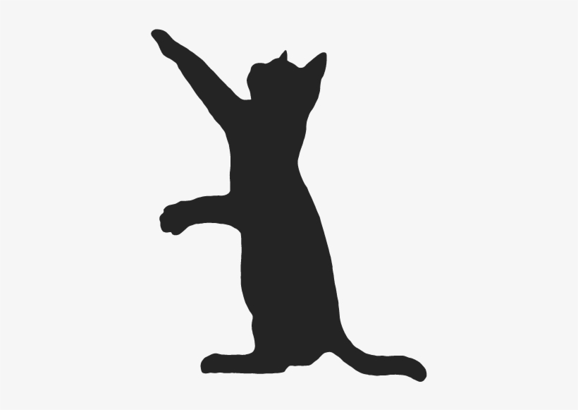 Cat Silhouette Wall Decal Design - Cat Silhouette Black Cat Png, transparent png #9035146