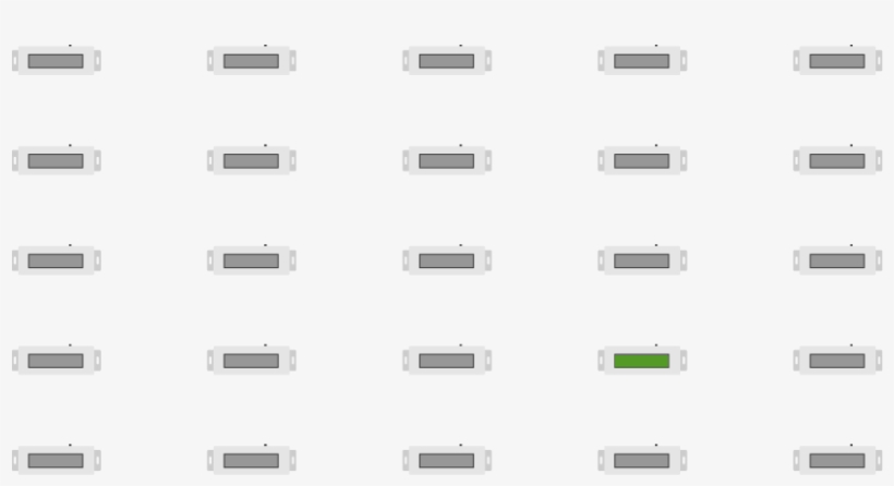 White Background With Rows Of Pick To Light Devices - Monochrome, transparent png #9035969