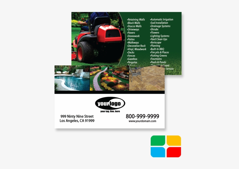 Landscaping Business Cards La010001 - Riding Mower, transparent png #9036915