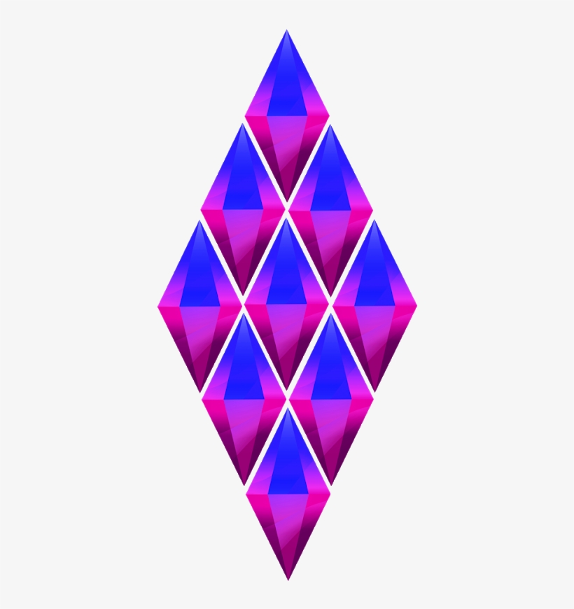 Plumbob Kryptonita Rosa - Triangle, transparent png #9036973