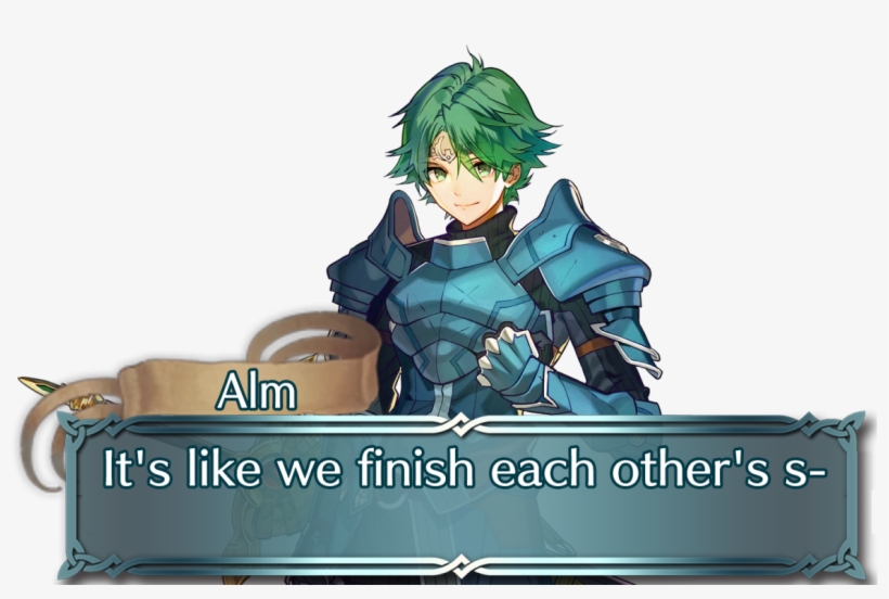 Can You Do Alm Saying " It's Like We Finish Each Other's - Alm Fire Emblem Heroes, transparent png #9037090
