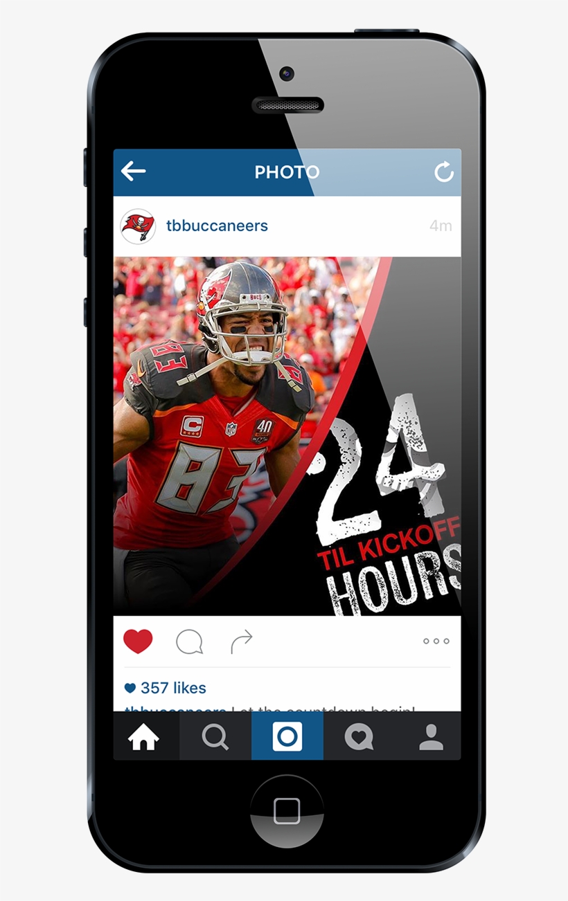 Tampa Bay Bucs Digital/social - Instagram Iphone Template Psd, transparent png #9038372