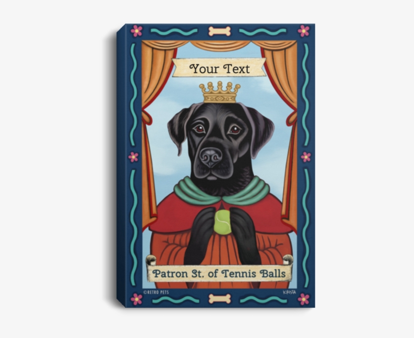 Personalized Black Lab "patron St - Black Lab Tennis Ball, transparent png #9039142