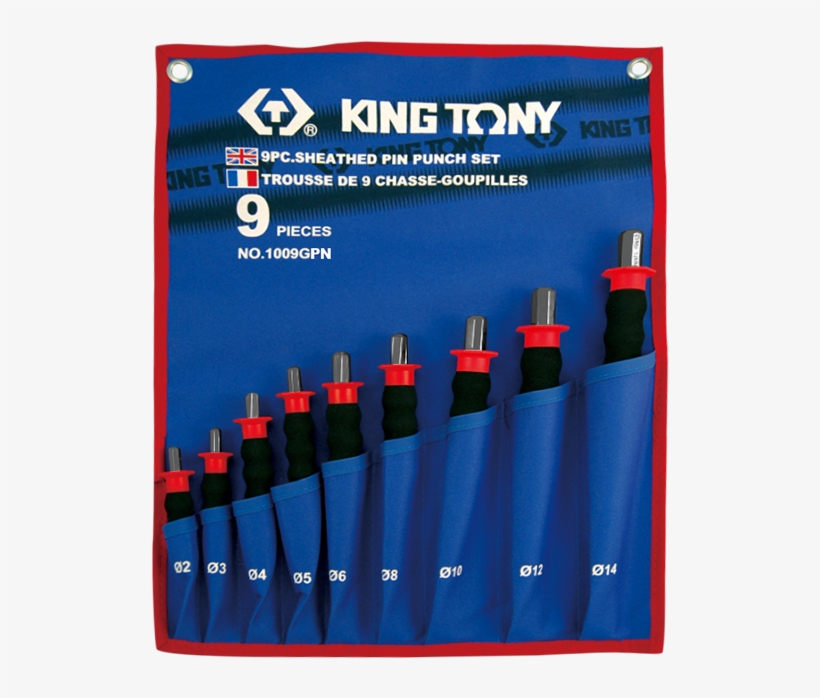 Juego De 9 Punzones Saca Espigas 2 A 14mm - King Tony, transparent png #9039376