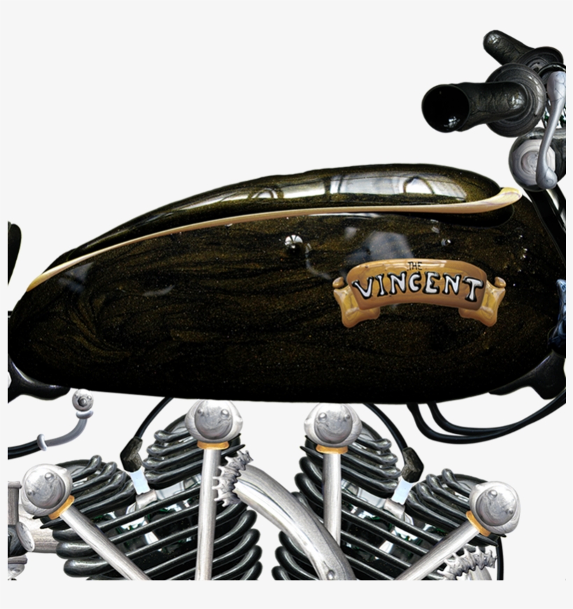 Vincent Black Shadow Motorcycle Men's T-shirt - Motorcycle, transparent png #9040383