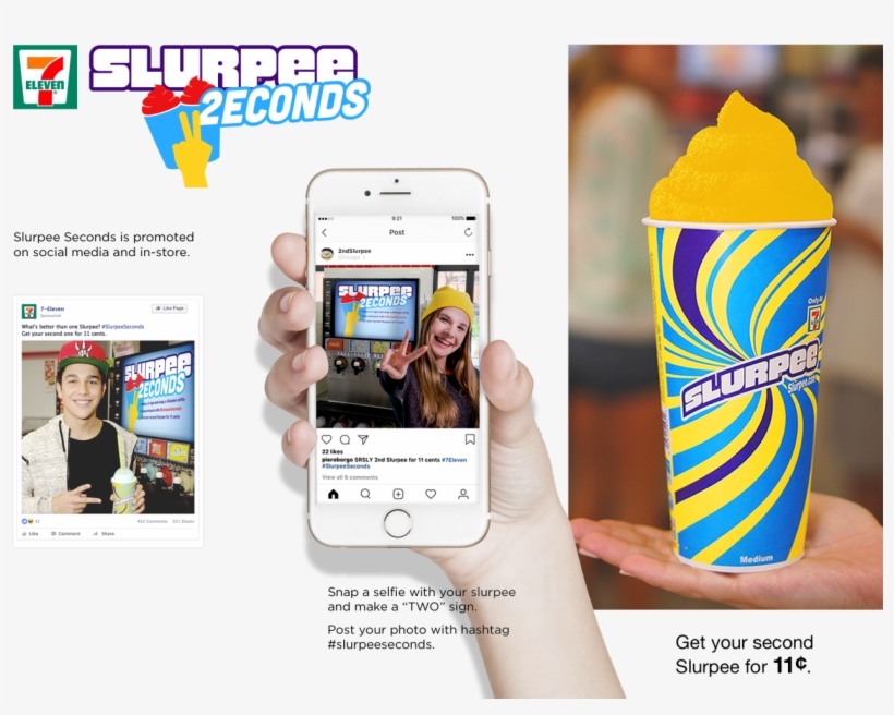 Buy One Slurpee And Post A Photo On Social Media With - Slurpee, transparent png #9040975