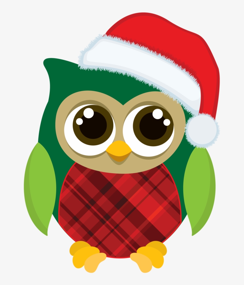 Owls Minus Clip Pinterest - Christmas Owl Clipart, transparent png #9042160