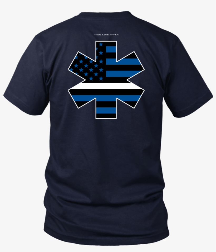 Star Of Life Ems Thin White Line Shirt - Tennessee Thin Red Line, transparent png #9042343