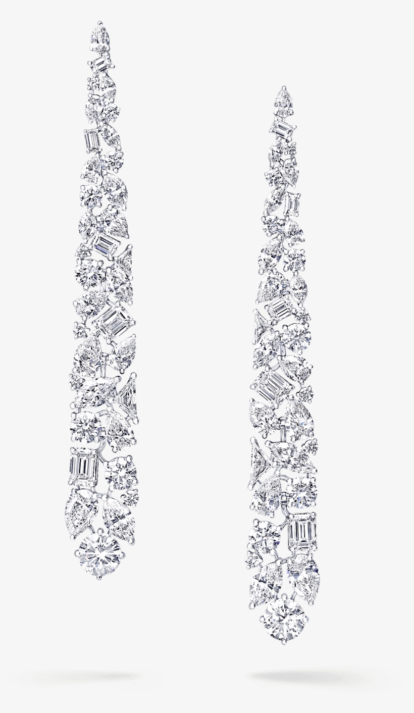 A Pair Of Graff High Jewellery Diamond Earrings - Body Jewelry, transparent png #9042855