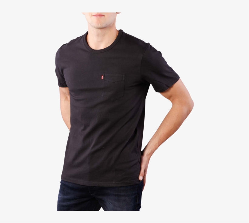 S Sunset Pocket T-shirt Black - Man, transparent png #9042898