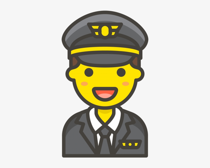 Pilot Man Emoji - Pilot Woman Icon, transparent png #9043915