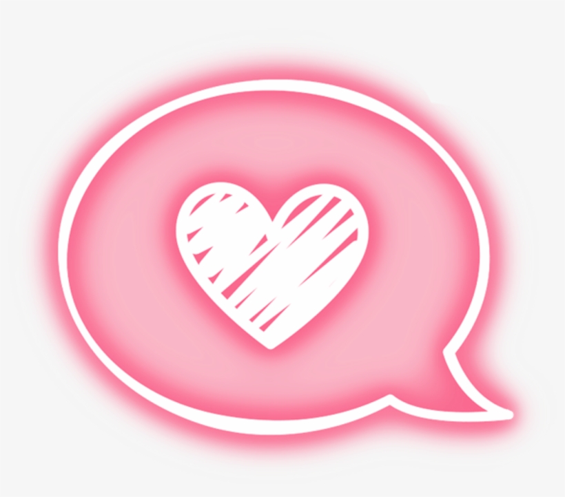 Message Heart Pink Overlay Tumblr Cute Kawaii Neon - Pastel Goth Aesthetic Transparent, transparent png #9044323