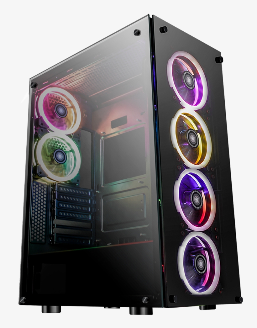 Pc Specification - Darkflash Phantom Black Atx Mid Tower, transparent png #9044492