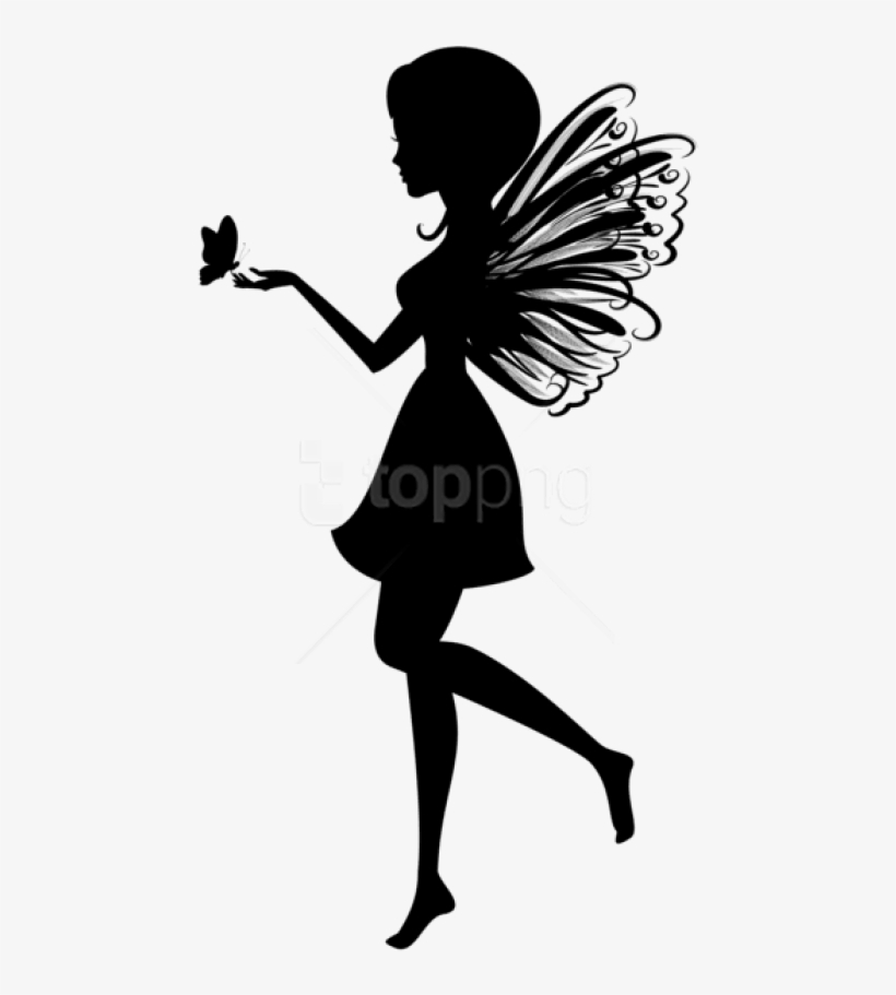 Free Png Fairy With Butterfly Silhouette Png - Fairy With Butterfly Silhouette, transparent png #9045146
