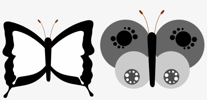 Butterfly 18 Black White Line Art Coloring Book Colouring - Black And White Butterfly Png, transparent png #9045233