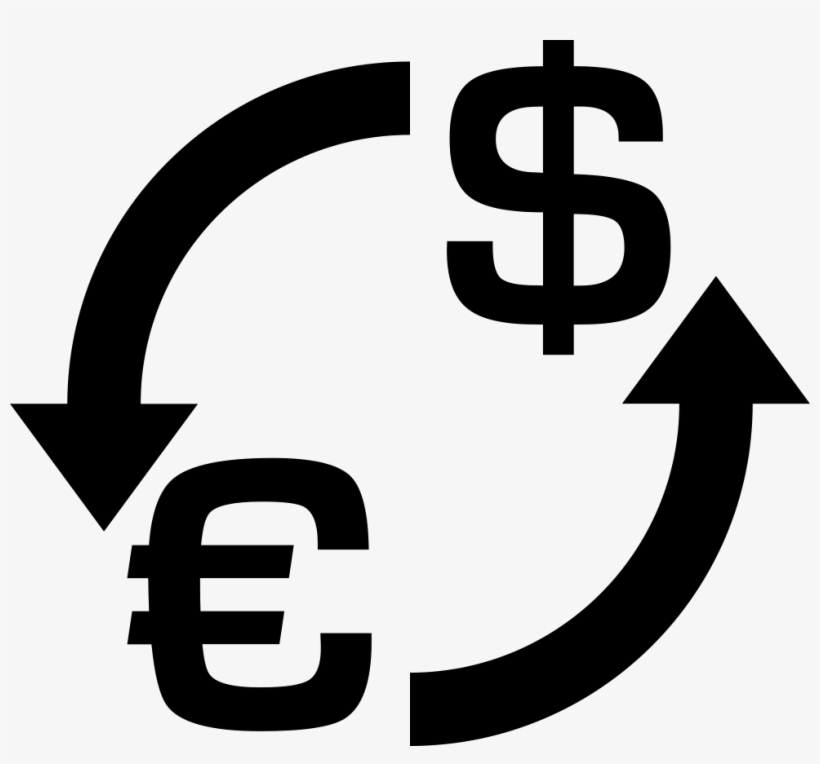 Money Exchange Euro Dollar Svg Png Icon Free Download - Euro Dollar Icon White, transparent png #9045615