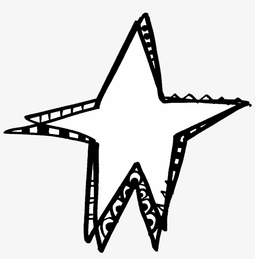 Star Outline Free Digi Stamp - Line Art, transparent png #9045737