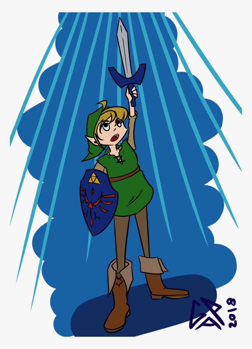 Tags Gap-art, Gap Art, Legend Of Zelda, Link, Classic - Cartoon, transparent png #9046269
