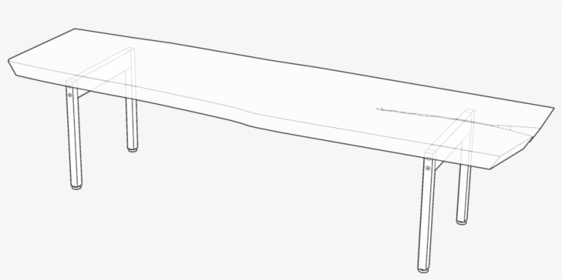U Table Line Drawing - Coffee Table, transparent png #9046385