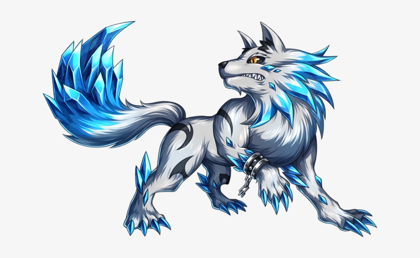 Unit Art - Ice Wolf Brave Frontier, transparent png #9046479