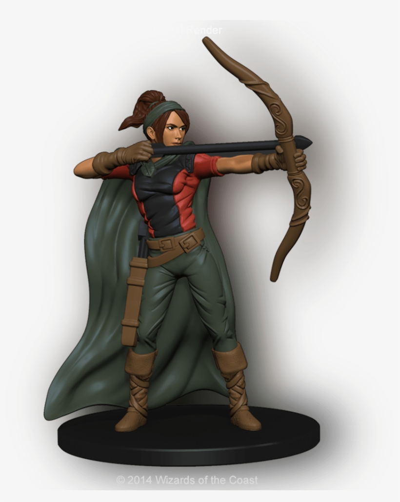 Female Human Ranger Dnd - Dungeons & Dragons Ranger Miniature, transparent png #9046972