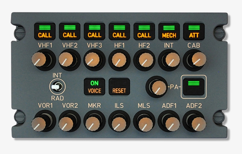 Audio Control Panel A320, transparent png #9047623