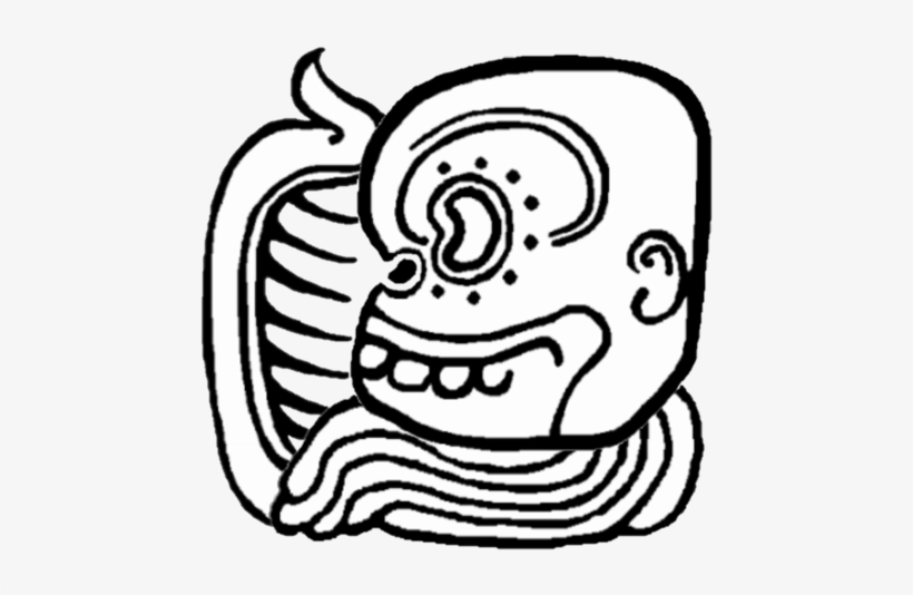 Here Is My Name Using Maya Glyphs - Line Art, transparent png #9048990