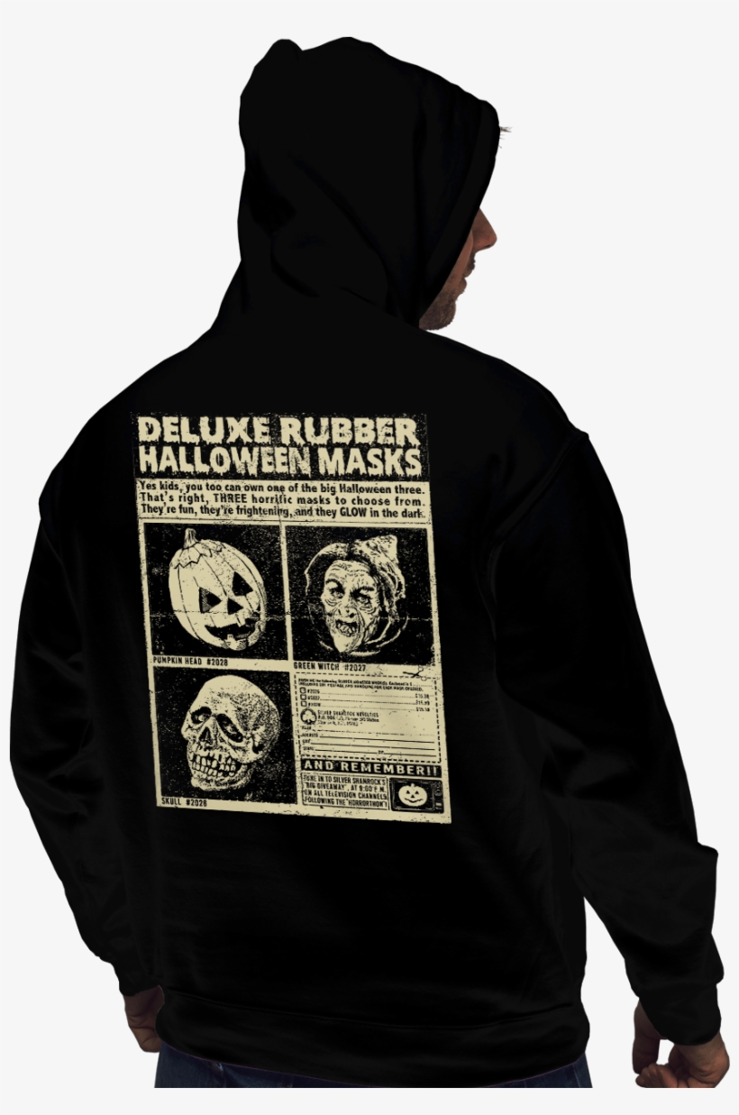 Three Halloween Masks - Shirt, transparent png #9049145