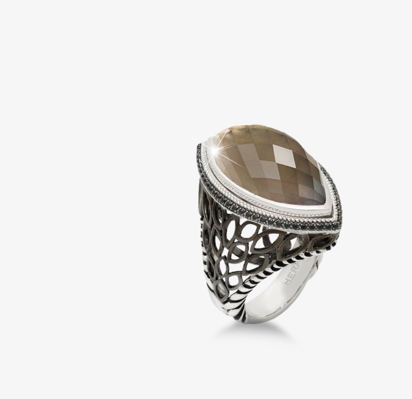 Designs By Hera Paradise Mini Signature Silver Ring - Titanium Ring, transparent png #9049529