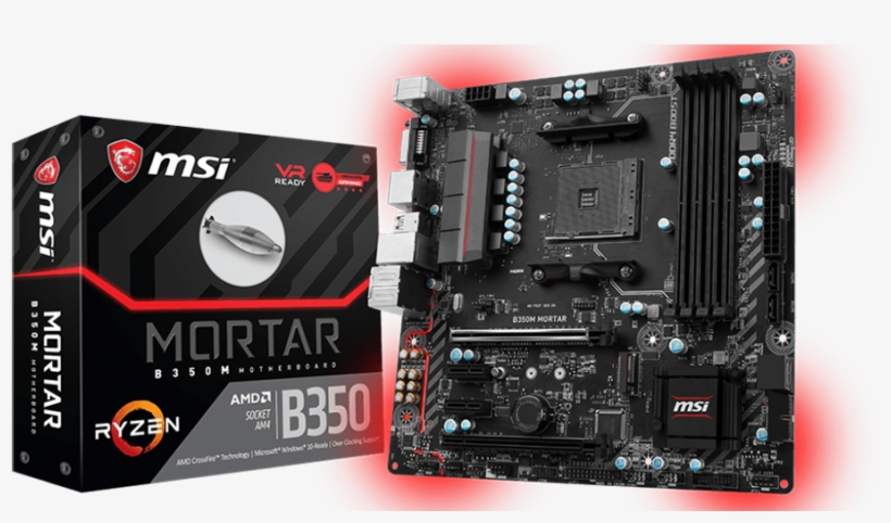To Run A Low End Ryzen Chip, Preferably The Apu Variant - Msi B350m Mortar, transparent png #9050263