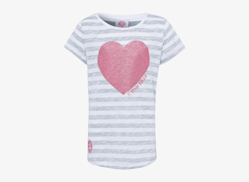 Childrens T-shirt Heart Striped - Heart, transparent png #9050349