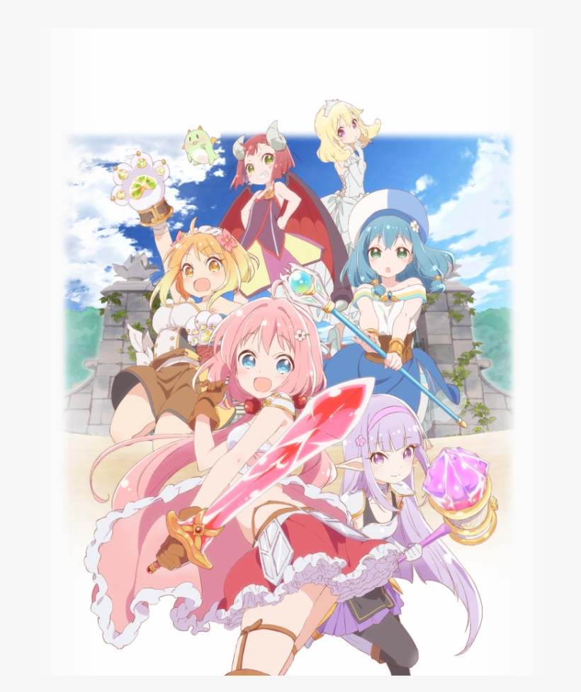 6 Girls - Endro Anime, transparent png #9050584