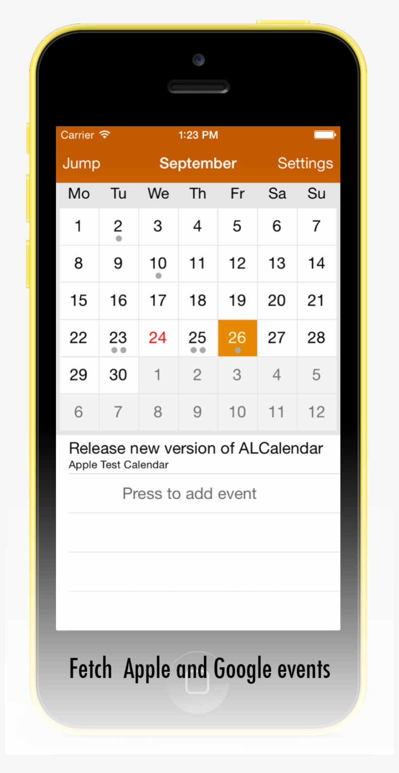 Calendartext Configure - Create Calendar Objective C, transparent png #9050760