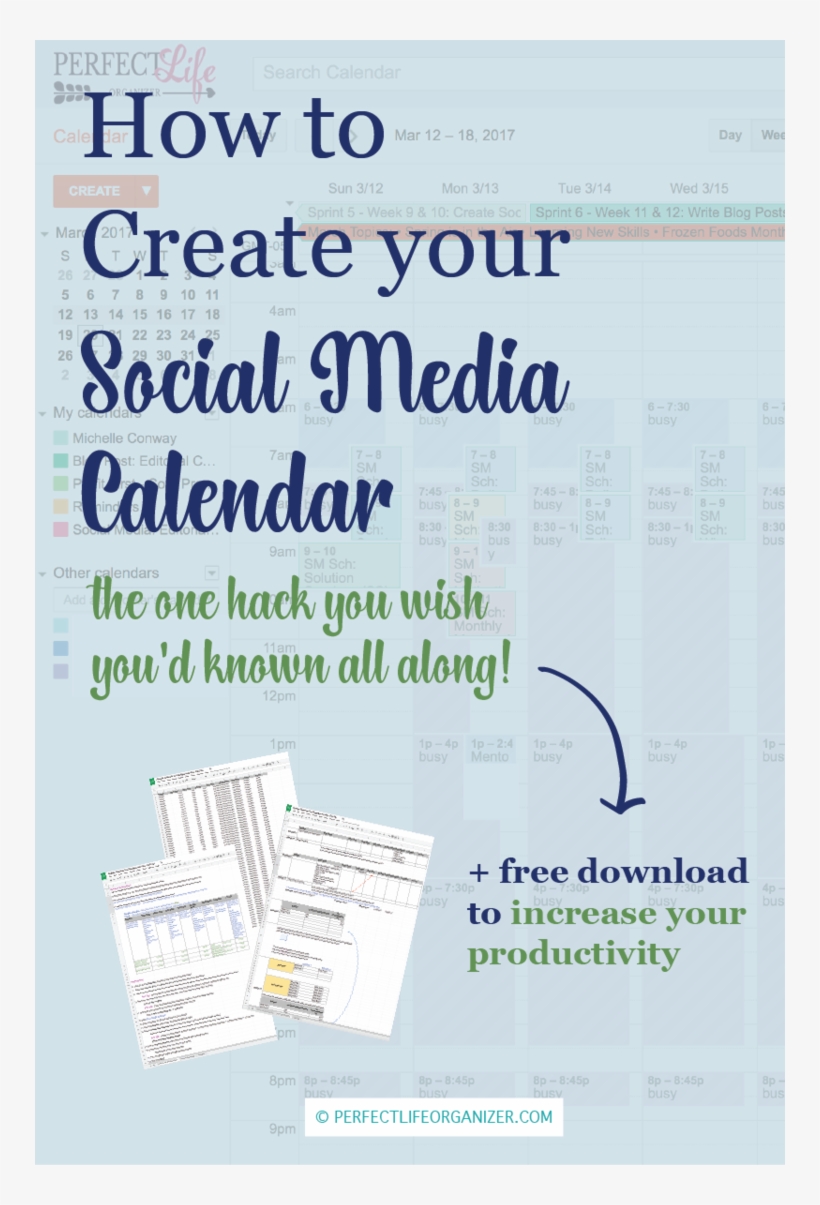 How To Use Google Calendar To Easily Create Your Social - Rules Of A Lady, transparent png #9050767