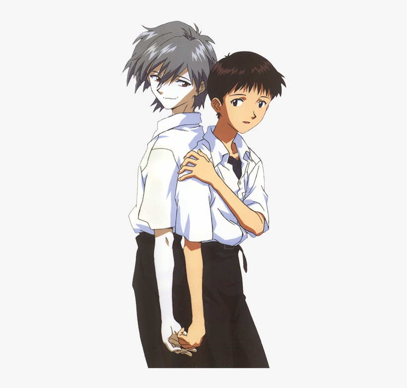 Picture - Official Shinji And Kaworu, transparent png #9051095