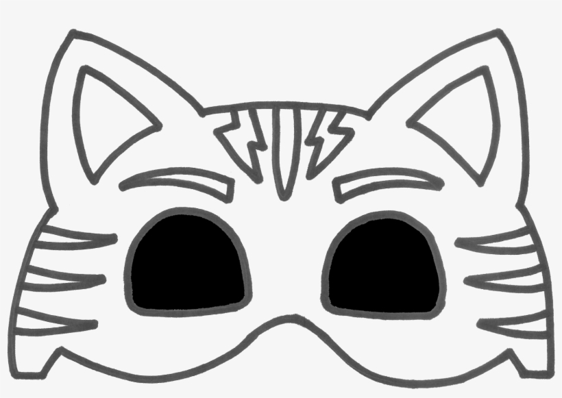 Se Afișează Documentul Catboy - Pj Mask Mask Template, transparent png #9052210