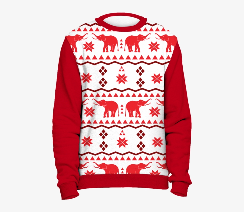 Elephant Ugly Sweater - Merry Christmas Zeta Phi Beta, transparent png #9052705