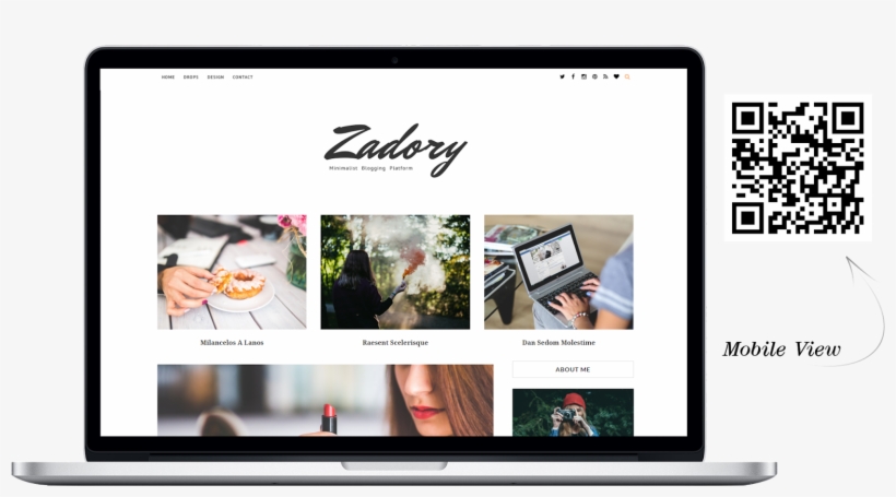 Clean & Personal Blogger Blogspot Template - Tablet Computer, transparent png #9052856
